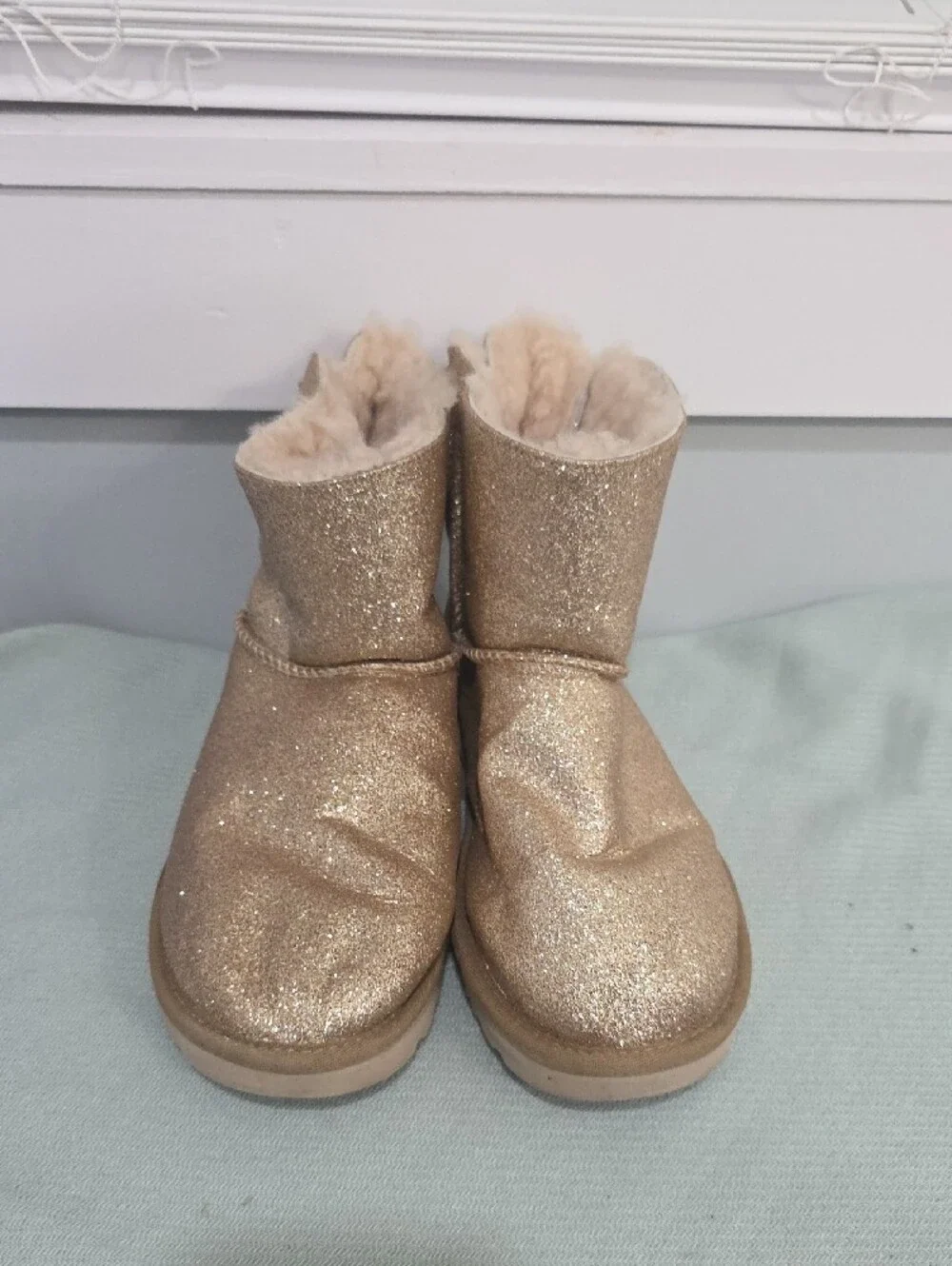 UGG glittery gold